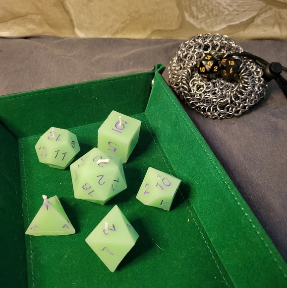 Homemade Beeswax Dice Candles - Set of 6 - Picture 2 of 6